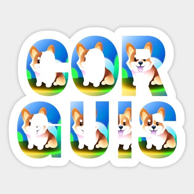 Cute Corgis Sticker by Sanarnos